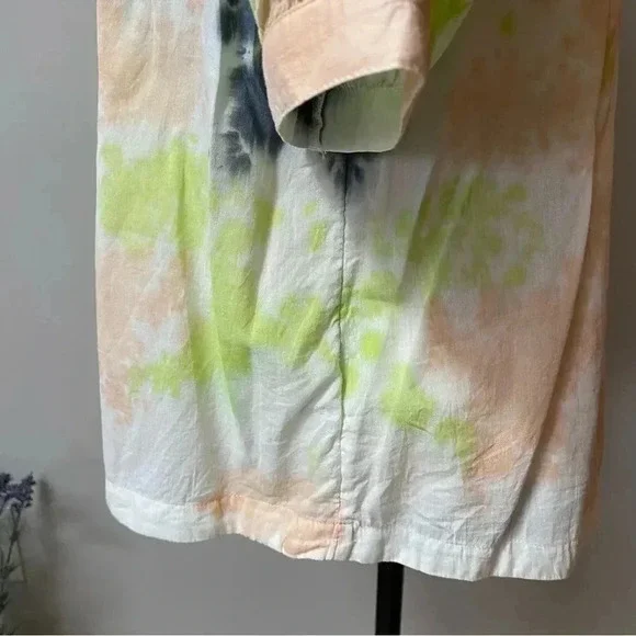 Elizabeth & James Tie Dye Cotton Button Front Blouse M - Picture 8 of 13